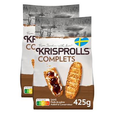 Krisprolls Petits pains suédois complets, 2x425g