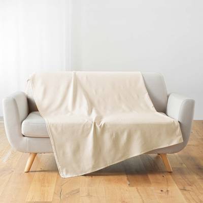 Douceur D Interieur Plaid Lucile naturel, 180 x 220 cm