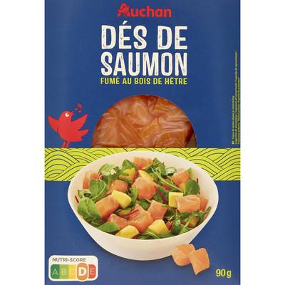 Auchan Dés de Saumon Fumé, 90g