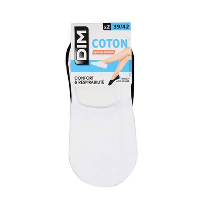 Dim Socquettes femmes en modal noir blanc, Taille 39/42
