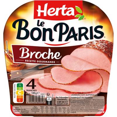 Herta Jambon à la Broche, Le Bon Paris, 140g, 4 tranches - 140g