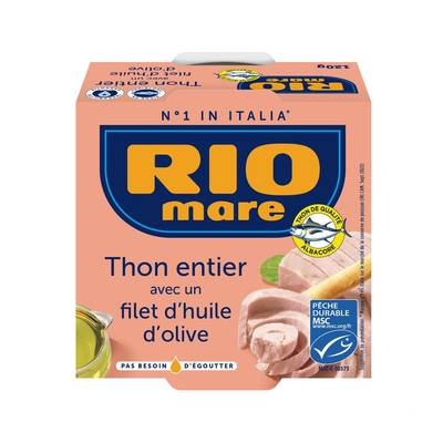 Rio Mare Thon Entier MSC avec un filet d'Huile d'Olive, 120g