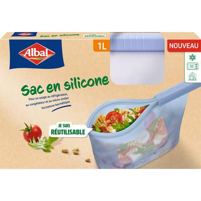 Albal Sac réutilisable en silicone 1L, 1 pièce