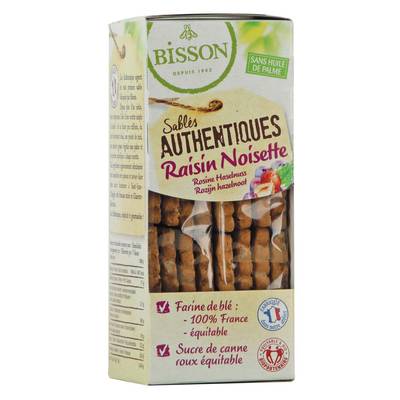 Bisson Sablés Raisin et Noisettes, Bio, 175g