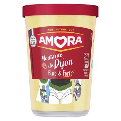 Amora Moutarde de Dijon Fine et Forte, 185g