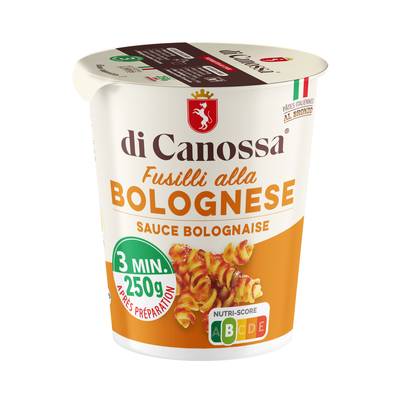 Di Canossa Fusilli Sauce Bolognaise en cup - Fusilli alla Bolognese, 70g