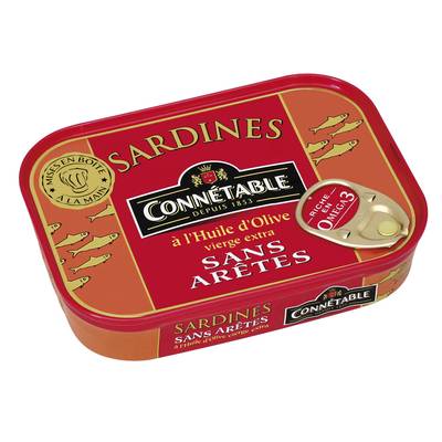 Connetable Sardines à l'huile d'olive sans arrête, 115g