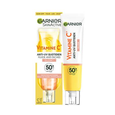 3600542573047 - Garnier SkinActive - Crème Hydratante Visage Anti-UV Quotidien Glow SPF50+