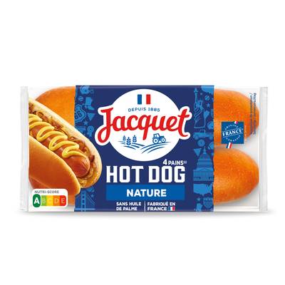 Jacquet Pains pour Hot-Dog, 4x60g