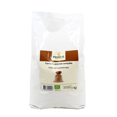 Priméal Farine Complète 5 céréales, bio, 1kg