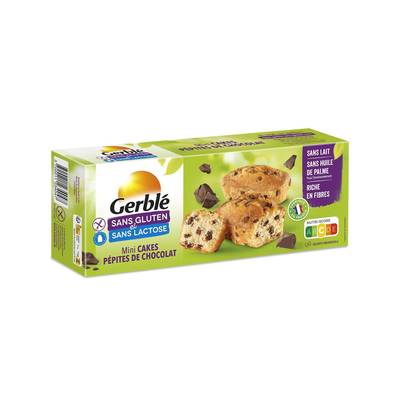 Gerblé Sans Gluten Sans Lactose Mini cakes pépites de chocolat sans gluten et sans lactose, 230g