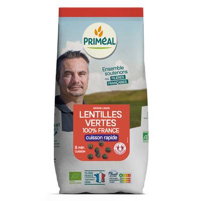 Priméal Lentilles vertes bio origine France, 300g