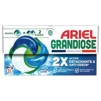 Ariel Capsule Lessive Alpine Grandiose, 21 capsules