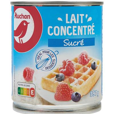 Auchan Lait concentré sucré, 397g