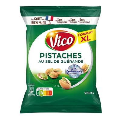 Vico Pistaches Grillées à sec au sel de Guérande, 230g