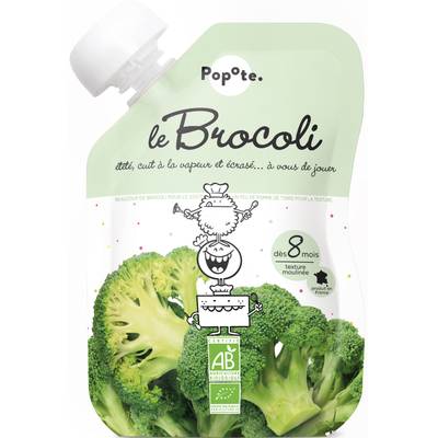 Popote Brocolis Bio Gourde Bébé Dès 8 mois, 120g
