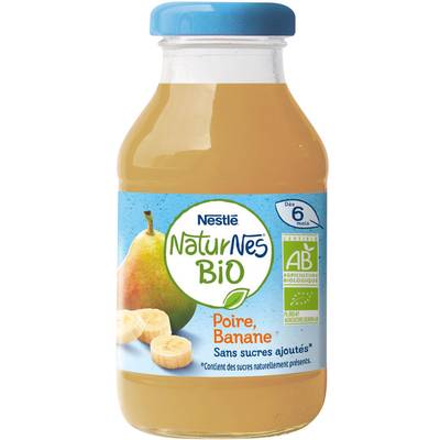 Nestlé - Naturnes Bio Poire Banane Bio Boisson Bébé Dès 6 mois, 20cl