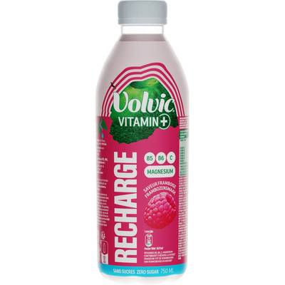 Volvic Eau Aromatisée Saveur Framboise Vitamin+ Recharge, 75cl