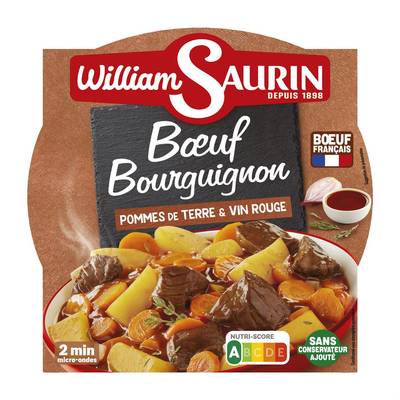 William Saurin Boeuf Bourguignon Pommes de Terre et Vin Rouge, 300g