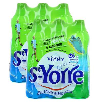Saint Yorre Eau gazeuse minérale naturelle, 2 Packs de 6x50cl