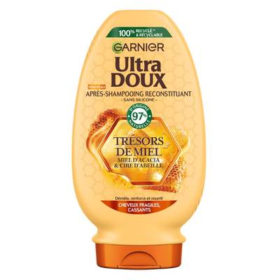 Garnier - Ultra Doux Après-Shampooing Reconstituant Trésors de Miel, 200ml