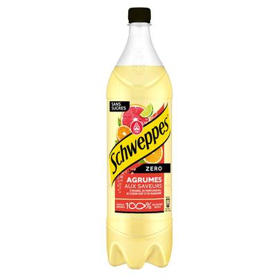 Schweppes Zero Soda Agrumes sans sucres, 1,5L