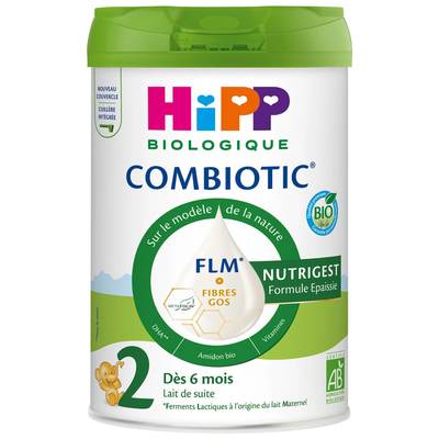 Hipp Lait bébé en poudre Combiotic FLM Nutrigest Formule Epaissie Bio 1er âge, 0-6 mois, 800g