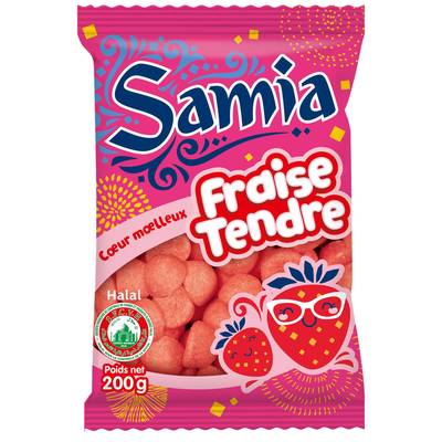 Samia Bonbons Fraise Tendre - Halal, 200g