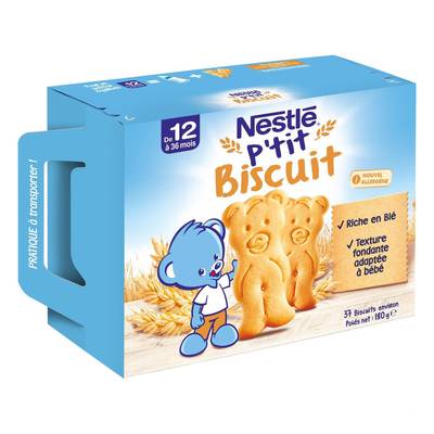 Nestlé - P'tit biscuit Biscuits Bébé Dès 12 mois, 180g