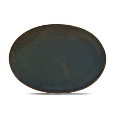 BonBistro Assiette plate vert Cirro, 36 x 25,5cm