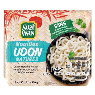 Suzi Wan Nouilles Udon Précuites Nature 2x150g, 300g