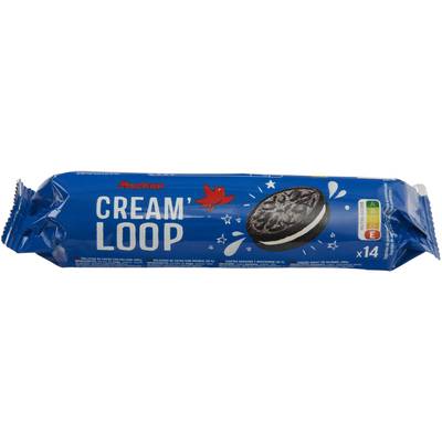 Auchan Cream loop biscuits fourrés x14, 154g