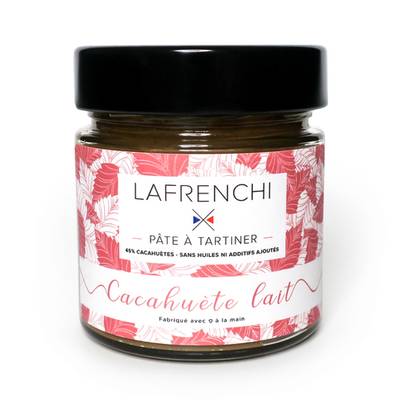 La Frenchi Pâte à tartiner Cacahuètes Chocolat au Lait, 250g