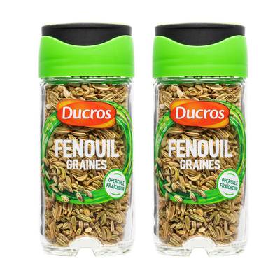 Ducros Fenouil en Graines, Lot de 2x30g