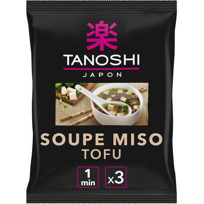 Tanoshi - Japon Soupe Miso au tofu - Instantanée, 60,9g