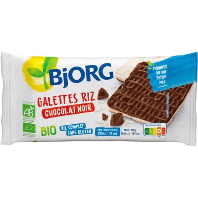 Bjorg Galettes Riz Chocolat Noir Bio, 90g