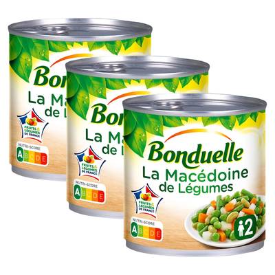 Bonduelle Macédoine de légumes, Lot de 3x265g