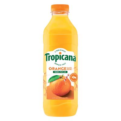 Tropicana Jus d'Orange Pressée Sans Pulpe Pur Jus, 1L