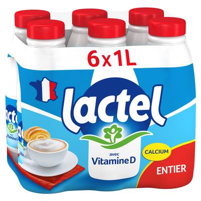 Lactel Lait entier, 6x1l