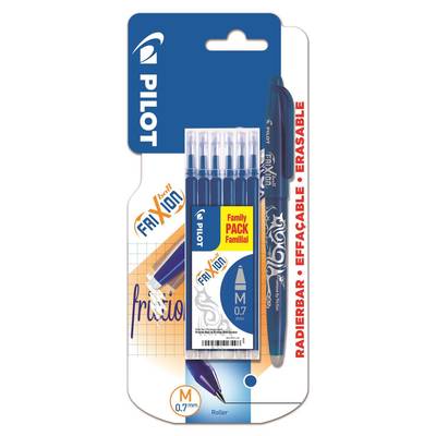 Pilot Stylo roller bleu + 6 recharges