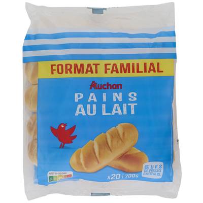 Auchan Pains au Lait, 20 pains - 700g