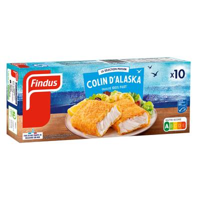 Findus Tranches panées de colin sauvage MSC d'Alaska, 10x51g