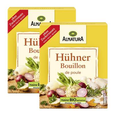 Alnatura Bouillon Cube Poule bio - 6 cubes, Lot de 2x6x11g