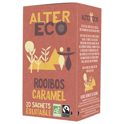 Alter Eco - Commerce Equitable Rooibos caramel bio d'Afrique du Sud - 20 sachets, 40g