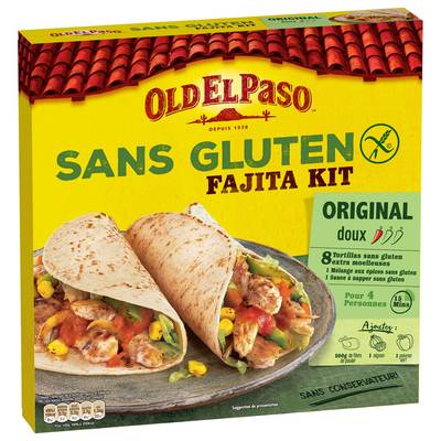 Old el Paso Kit Fajita Sans Gluten Original Doux, 426g