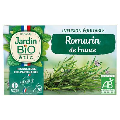 Jardin Bio Etic Infusion Romarin de France Bio - 20 sachets, 30g