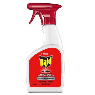 Raid Spray Anti-Rampants Effet Barrière Longue Durée, 500ml