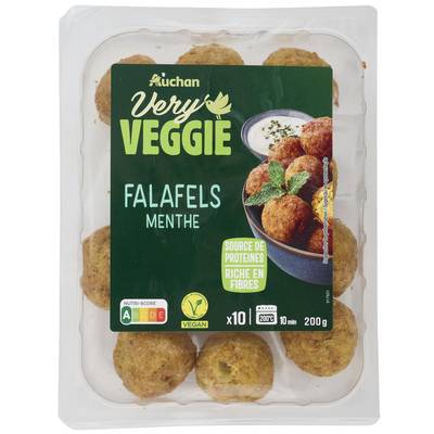 Auchan Veggie Falafels Menthe, 10 pièces - 200g
