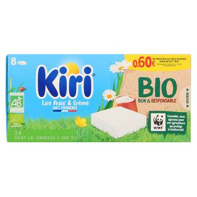 Kiri Fromage Fondu Bio, 144g, 8 Fromages