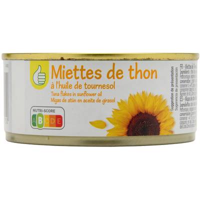 Pouce Miettes de thon à l'huile de tournesol, 160g